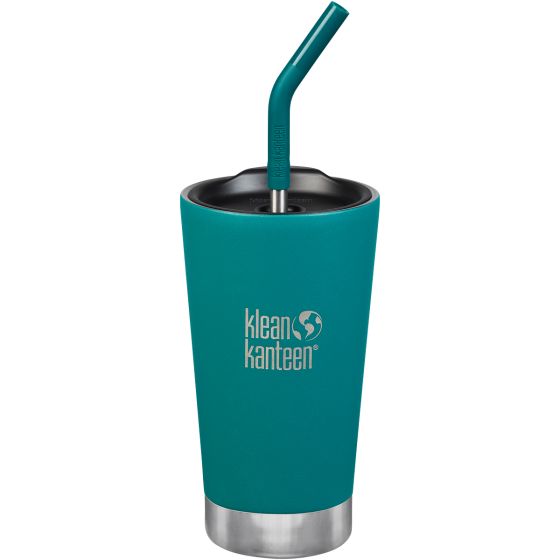 Klean Kanteen Straw Lid Vacuüm Geïsoleerde Beker 473 ml - Emerald Bay