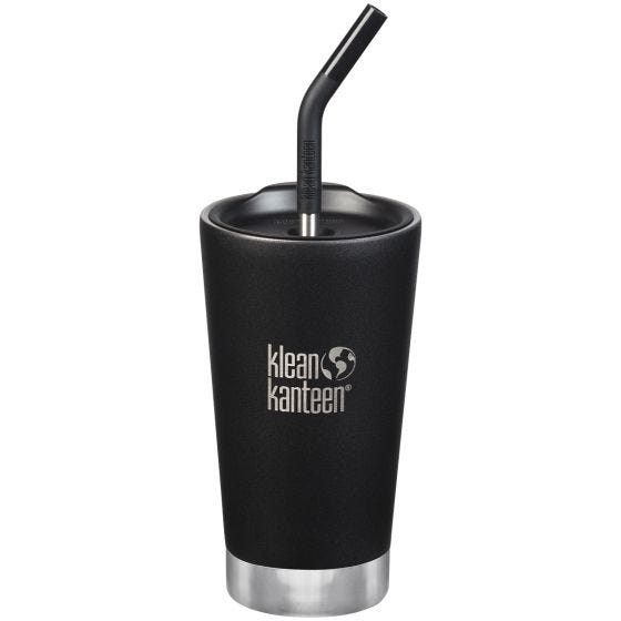 Klean Kanteen Straw Lid Vacuüm Geïsoleerde Beker 473 ml - Shale Black