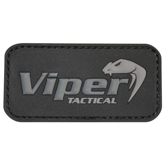 Viper Gedempt rubberen logo patch - Zwart