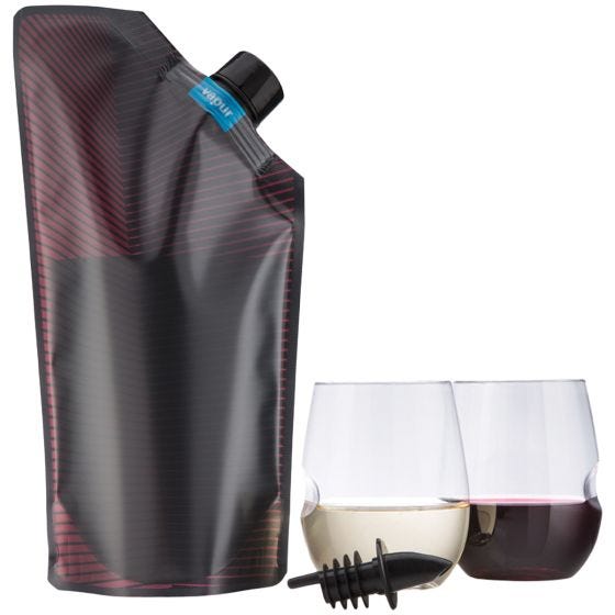 Vapur Wandervino Collection & 2 glazen set Maroon