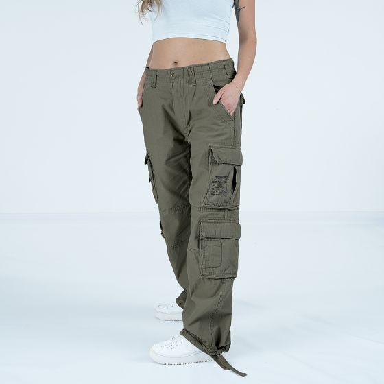 Brandit Pure Vintage Broek Dames - Olijf