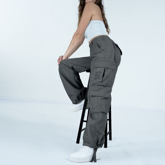 Brandit Pure Vintage Broek Dames - Antraciet