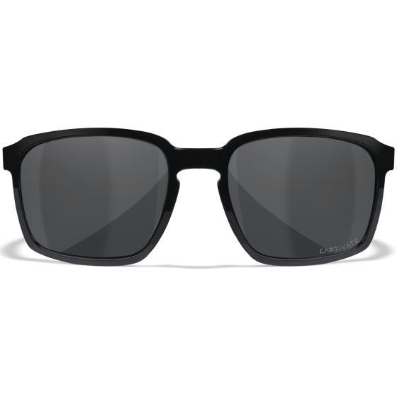 Wiley X WX Alfa Standaard brillen - Captivate Polarized Grey Lenses / Gloss Black Frame