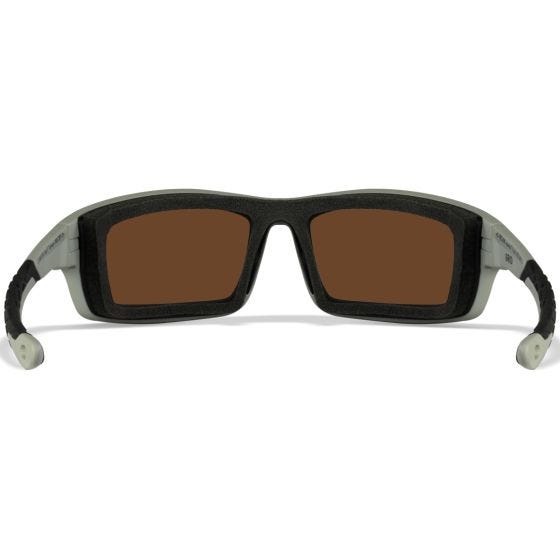 Wiley X WX Grid Standaard brillen - Captivate Polarized Green Mirror Lenses / Matte Cool Grey Frame