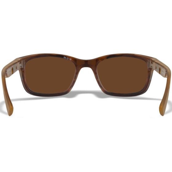 Wiley X WX Helix Standaard brillen - Captivate Polarized Green Mirror Lenses / Gloss Demi Brown Frame