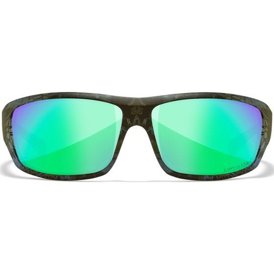 Wiley X WX Omega Standaard brillen - Polarized Blue Mirror Lens / Gloss White Frame