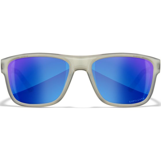 Wiley X WX Ovation Standaard brillen - Captivate Polarized Blue Mirror Lenses / Matte Slate Frame