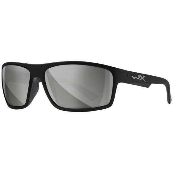 Wiley X WX Peak Standaard brillen - Silver Flash Lenses / Gloss Black Frame