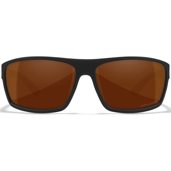 Wiley X WX Peak Standaard brillen - Captivate Polarized Copper Lenses / Matte Black Frame