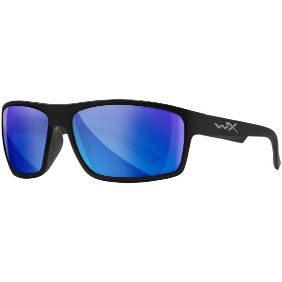 Wiley X WX Peak Standaard brillen - Polarized Blue Mirror Lenses / Matte Black Frame