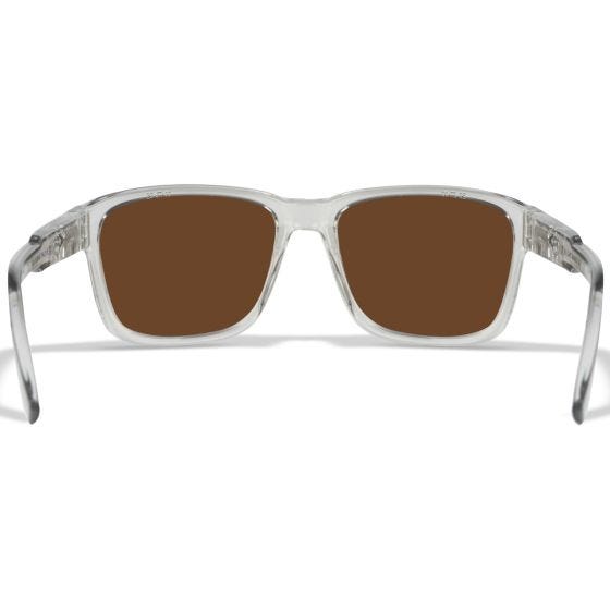 Wiley X WX Trek Standaard brillen - Captivate Polarized Green Mirror Lenses / Gloss Crystal Light Grey Frame