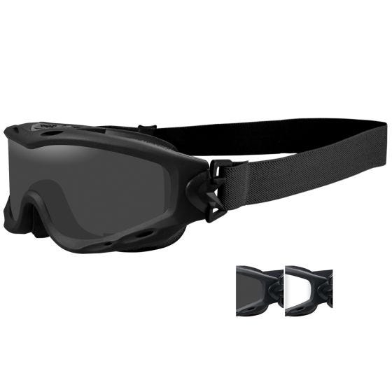 Wiley X Spear Stofbrillen - Smoke Grey + Helder Glazen / Matte Black Montuur