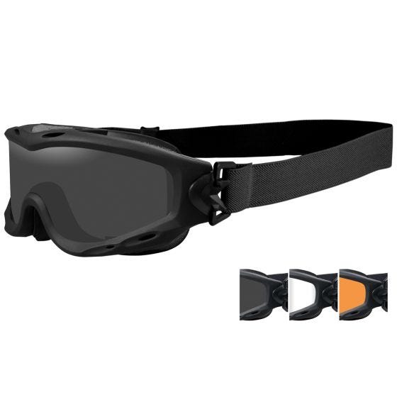Wiley X Spear Stofbrillen - Smoke Grey + Helder + Light Rust Glazen / Matte Black Montuur