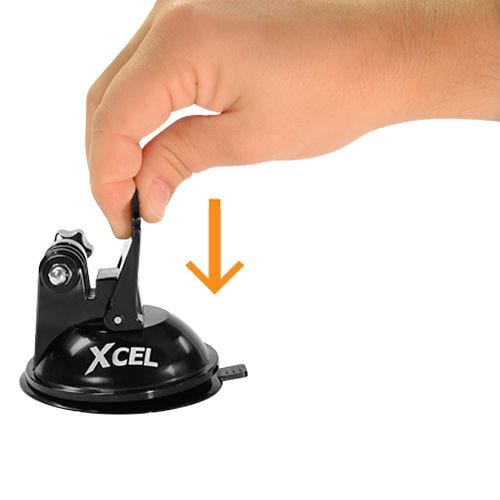 Xcel Zuigbevestiging - Zwart