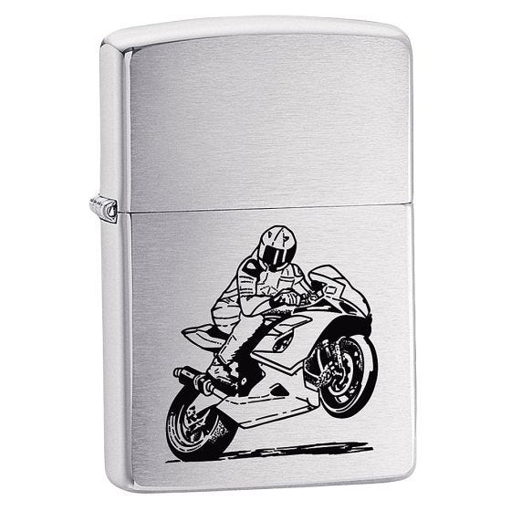 Zippo Motorcycle Aansteker - Geborsteld Chroom