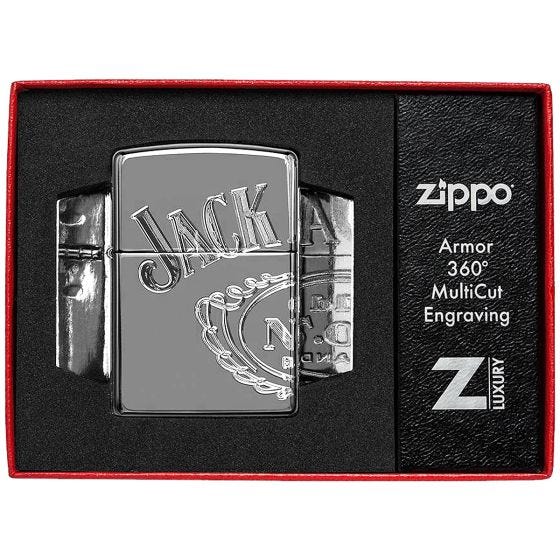 Zippo Jack Daniel's Armor Aansteker - Black Ice