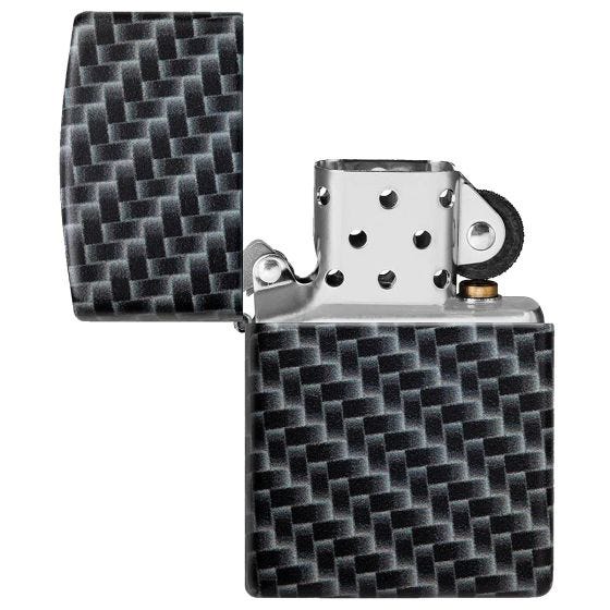 Zippo Carbon Fibre Design Aansteker - White Matte