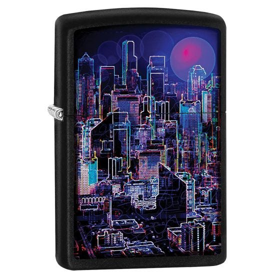 Zippo Cyberpunk Aansteker - Black Matte