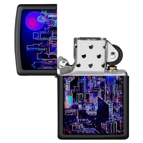 Zippo Cyberpunk Aansteker - Black Matte
