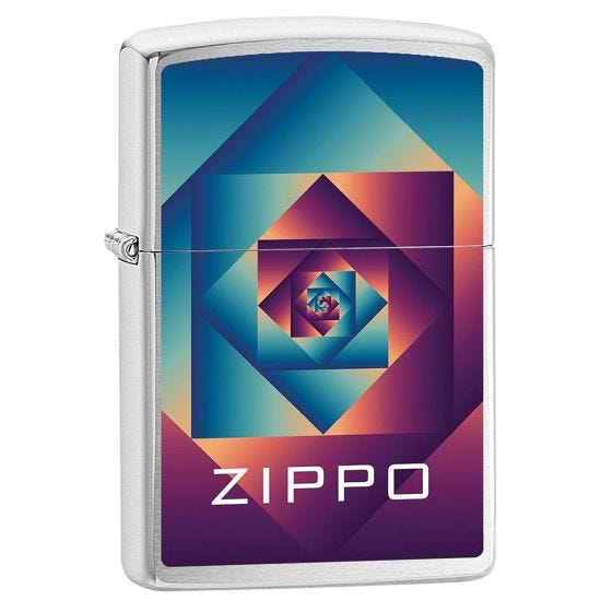 Zippo Design Illusion Aansteker - Geborsteld Chroom