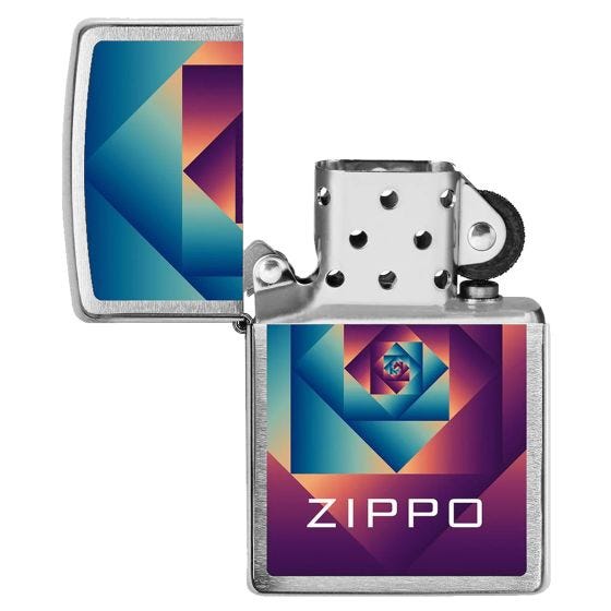 Zippo Design Illusion Aansteker - Geborsteld Chroom