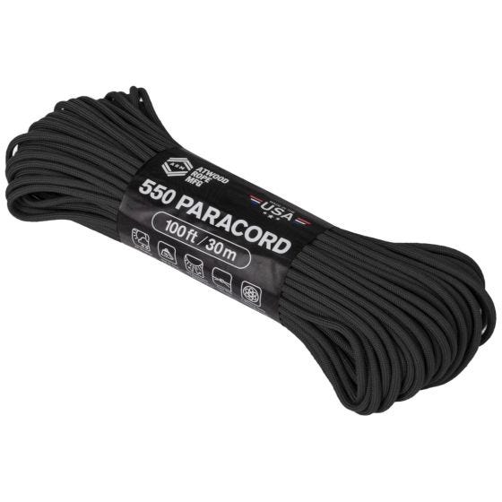Atwood Rope 550 Parachutekoord 100 ft - Zwart