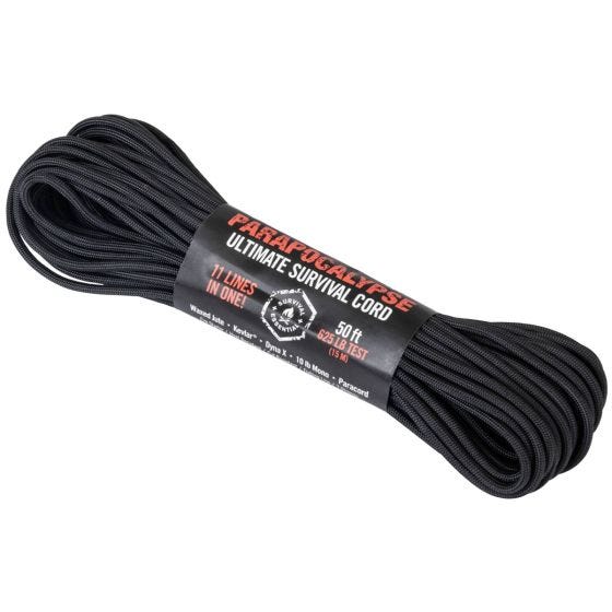 Atwood Rope Parapocalypse Parachutekoord 50 ft Zwart