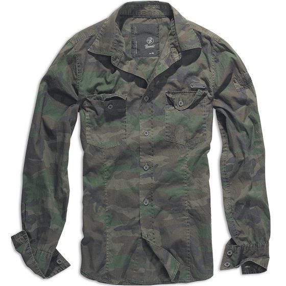 Brandit SlimFit Overhemd - Woodland