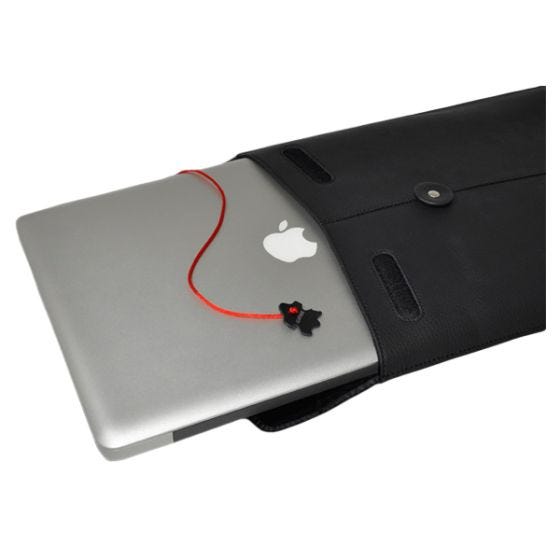 Civilian Pro Manila-15 MacBook Pro 15" Lederen Laptophoes - Zwart