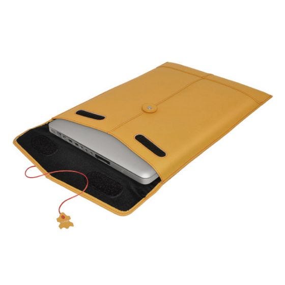 Civilian Pro Manila-15 MacBook Pro 15" Lederen Laptophoes - Mango