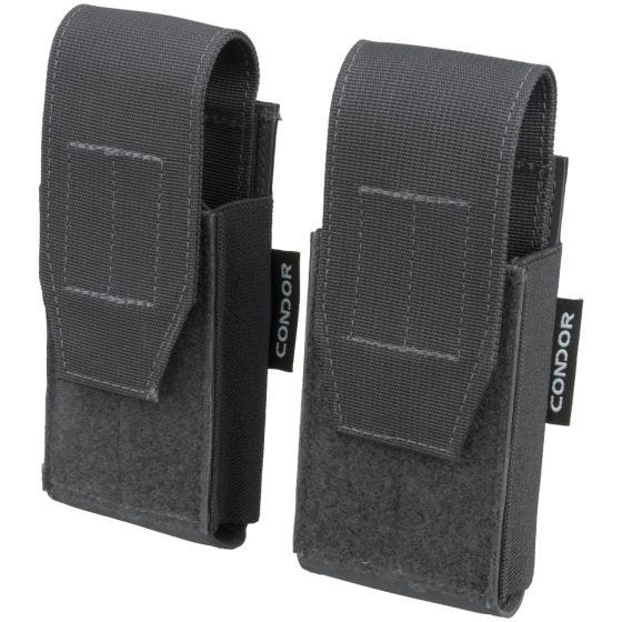 Condor QD Pistoolmagbuidel Verpakking met Twee Stuks - Slate