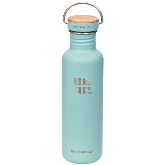 Earthwell Woodie Fles met één Wand 800 ml - Maple/Aqua Blue