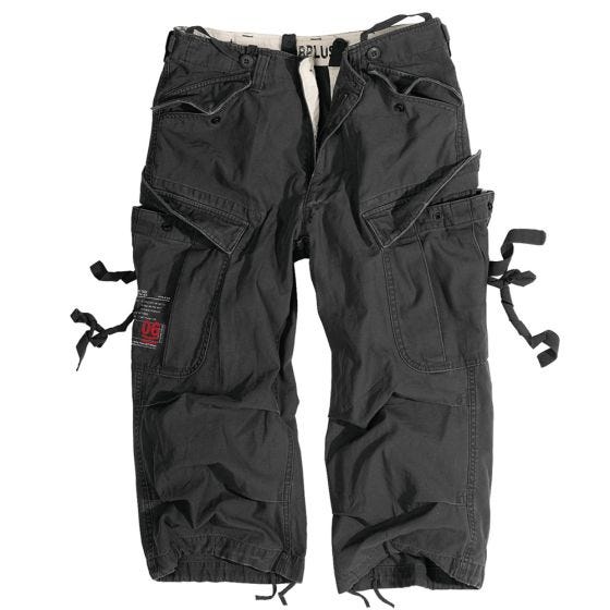 Surplus Engineer Vintage Driekwartshort - Zwart