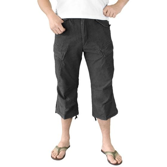 Surplus Engineer Vintage Driekwartshort - Zwart
