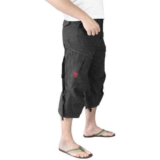 Surplus Engineer Vintage Driekwartshort - Zwart