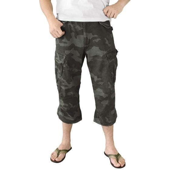 Surplus Engineer Vintage Driekwartshort - Black Camo
