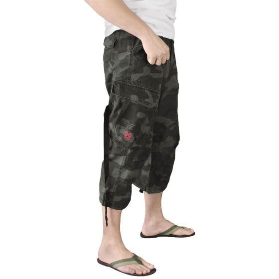 Surplus Engineer Vintage Driekwartshort - Black Camo
