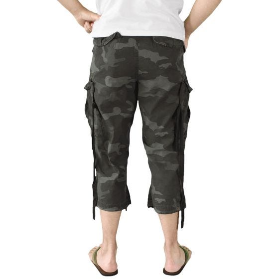 Surplus Engineer Vintage Driekwartshort - Black Camo