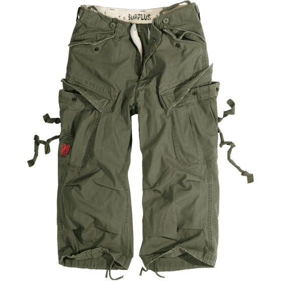 Surplus Engineer Vintage Driekwartshort - Olijf