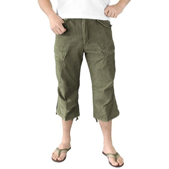Surplus Engineer Vintage Driekwartshort - Olijf