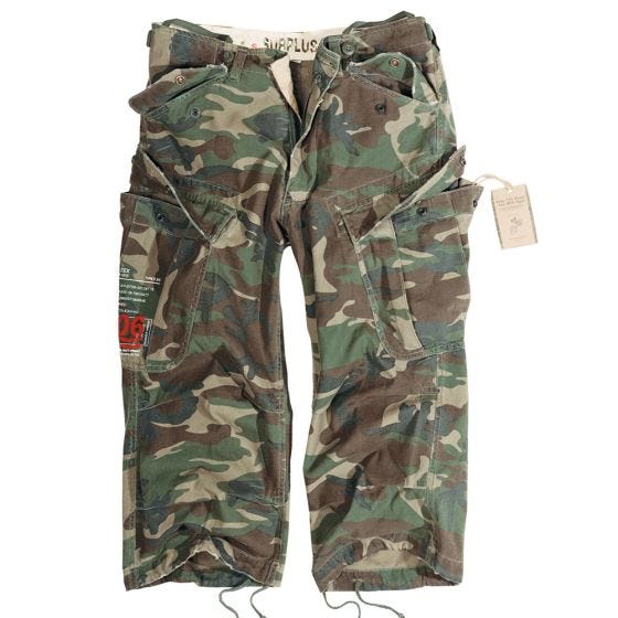 Surplus Engineer Vintage Driekwartshort - Woodland