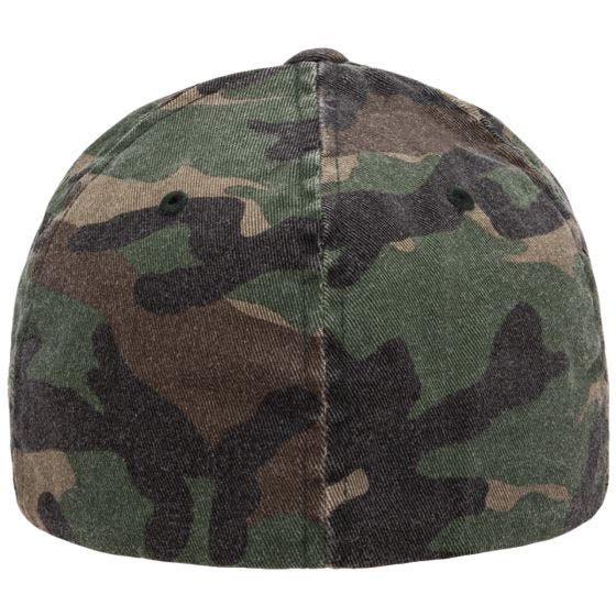 Flexfit Garment Washed Camo Pet - Gebleekt Bos