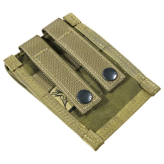 Flyye MOLLE Dubbele Magazijnbuidel 9 mm - Khaki