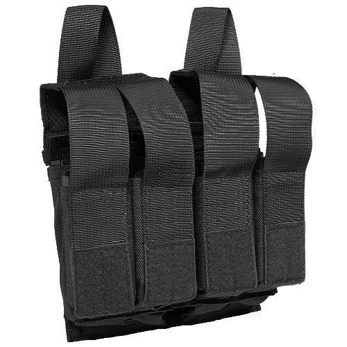 Flyye Dubbele M4/M16 + Quad Pistoolpatroonbuidel MOLLE - Zwart