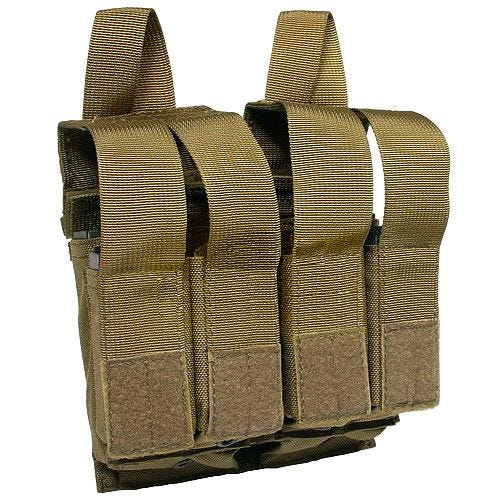 Flyye Dubbele M4/M16 + Quad Pistoolpatroonbuidel MOLLE - Coyote Brown