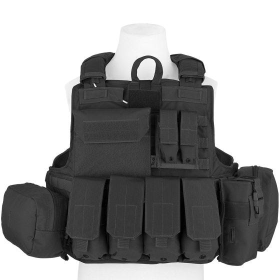 Flyye Force Recon ver. Mar Vest met Buidel-set - Zwart