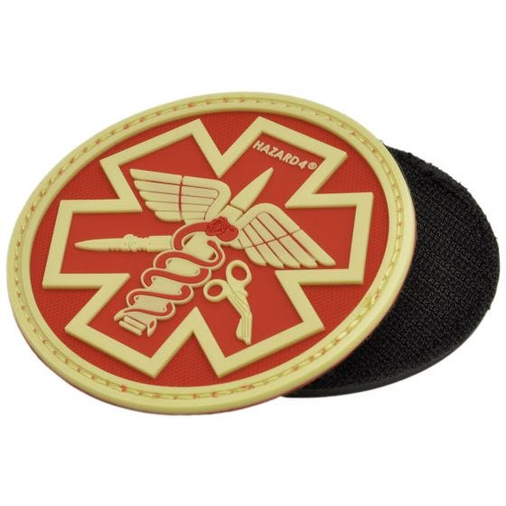 Hazard 4 3D Combat Caduceus Medic Moralepatch - Glows in the Dark