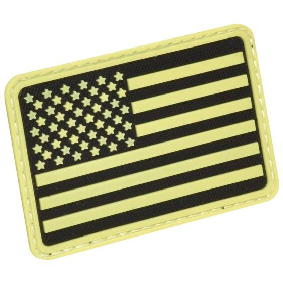 Hazard 4 USA Flag Moraalpatch voor Linkerarm - Glows in the Dark