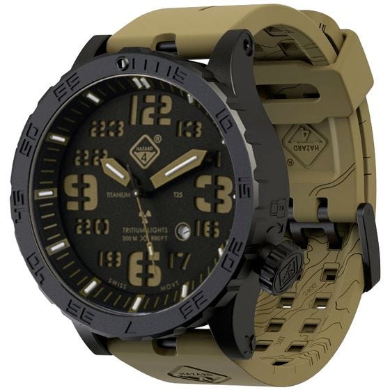 Hazard 4 Heavy Water Diver Titanium Tritium Horloge - Cavern Green/Geel