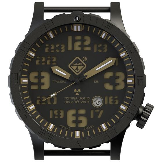 Hazard 4 Heavy Water Diver Titanium Tritium Horloge - Cavern Green/Geel